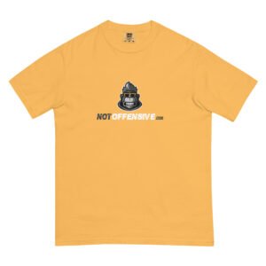NOT OFFENSIVE Unisex garment-dyed heavyweight t-shirt (YELLOW)